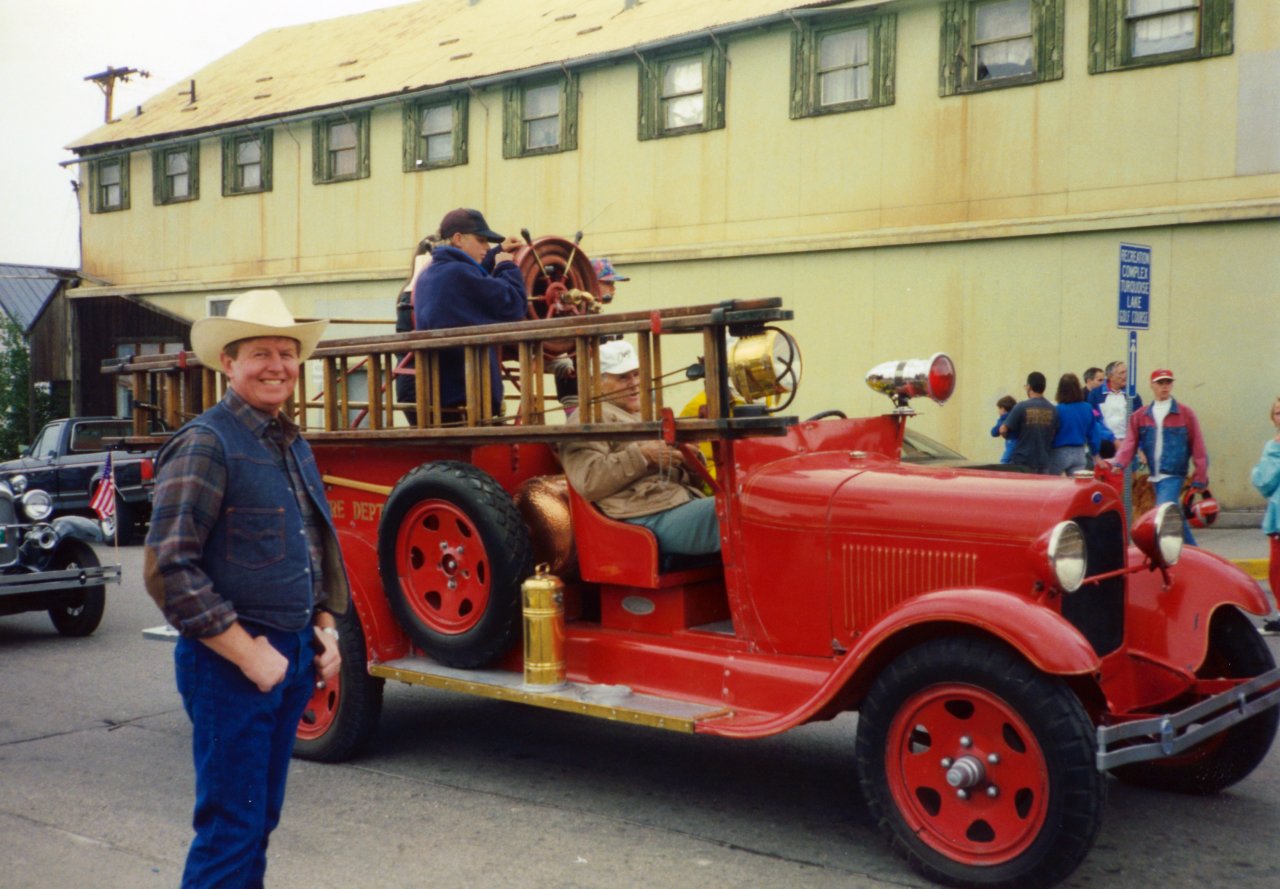 Adrian and Model A fire truck